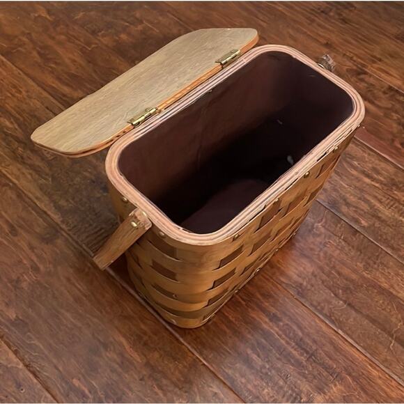 Mushroom Basket Purse Vintage Hand Painted Retro Kitsch Lined Made in Hong Kong - Picture 12 of 16